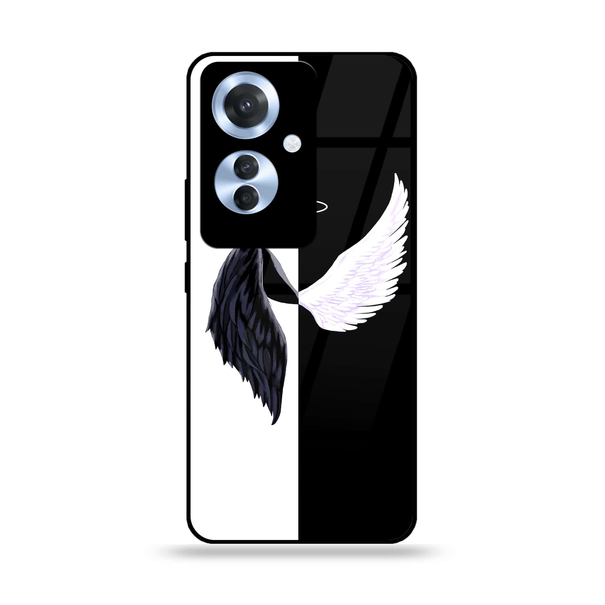 Oppo F25 Pro - Angel Wings 2.0 Series - Premium Printed Glass soft Bumper shock Proof Case