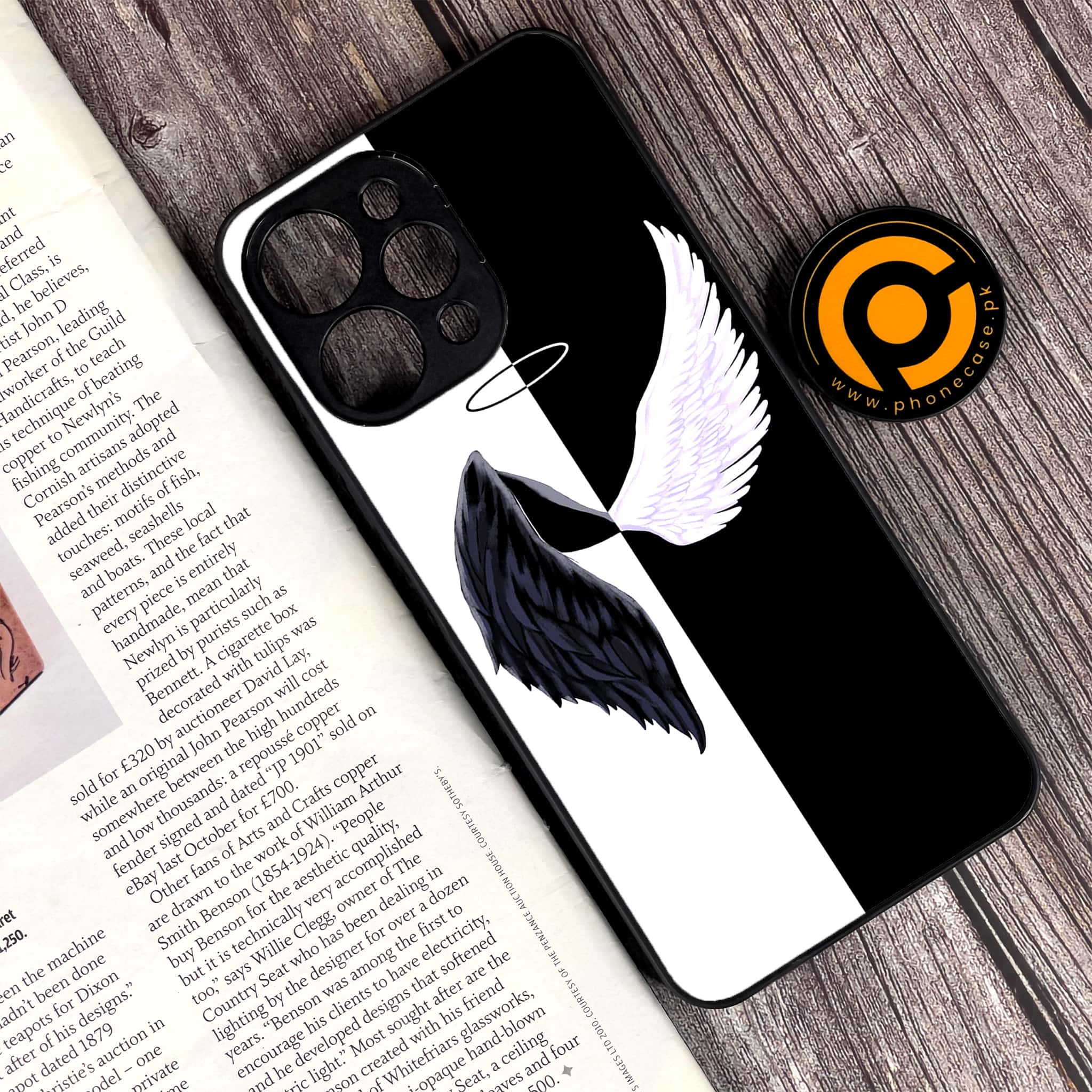 Xiaomi Redmi 12 - Angel Wings 2.0 Series - Premium Printed Glass soft Bumper shock Proof Case