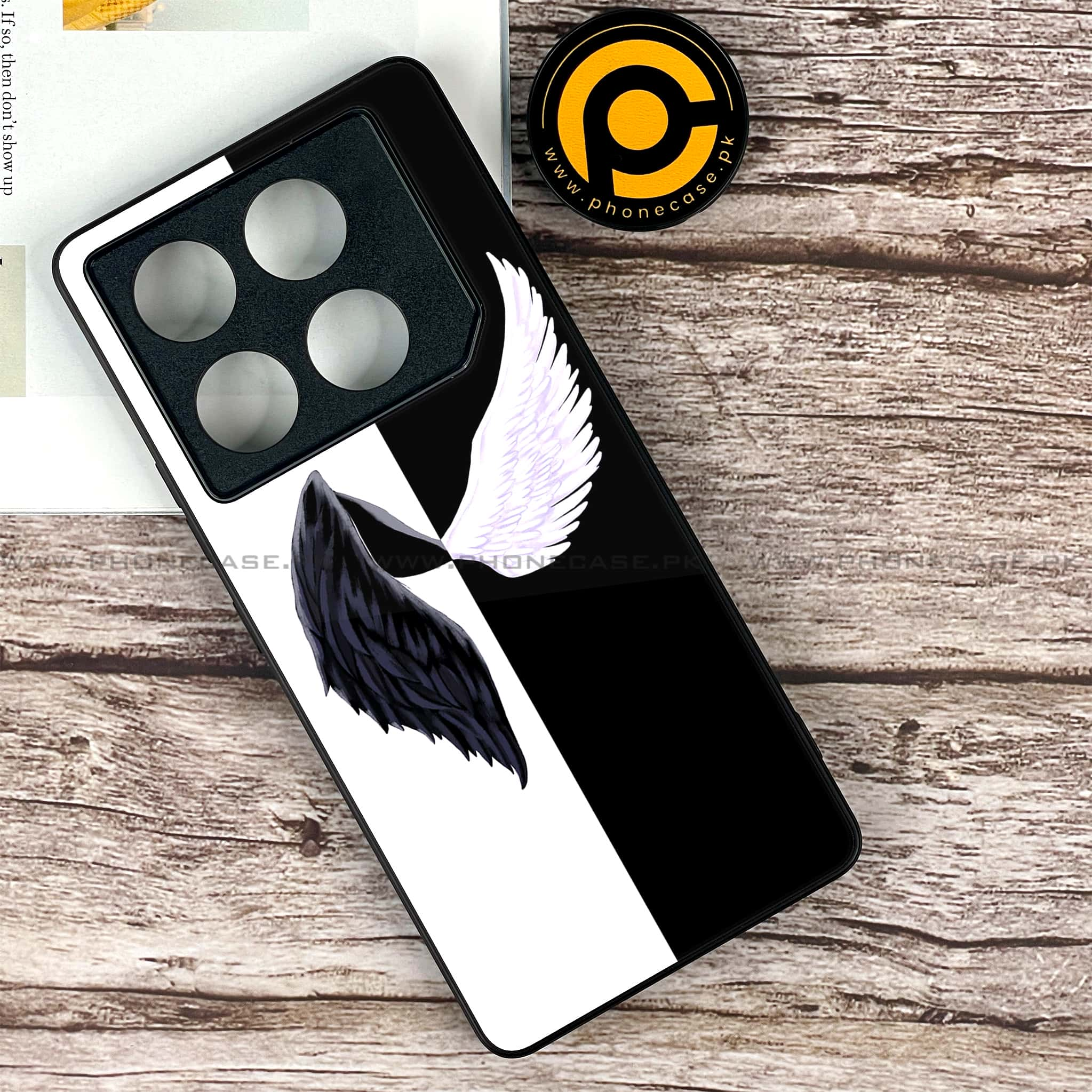 Infinix GT 20 Pro - Angel Wings 2.0 Series - Premium Printed Glass soft Bumper shock Proof Case