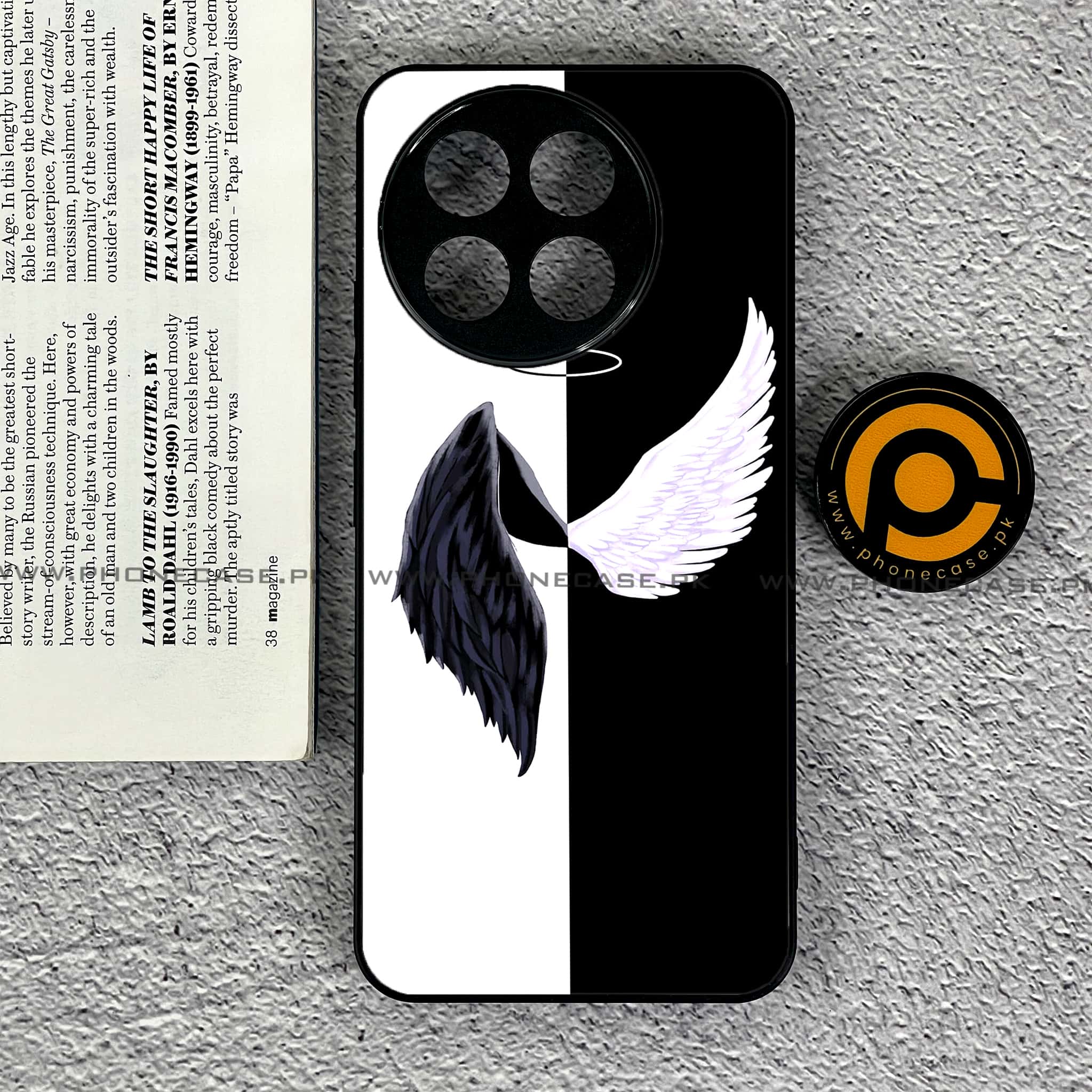 OnePlus Ace 5 - Angel Wings 2.0 Series - Premium Metal Printed soft Bumper shock Proof Case