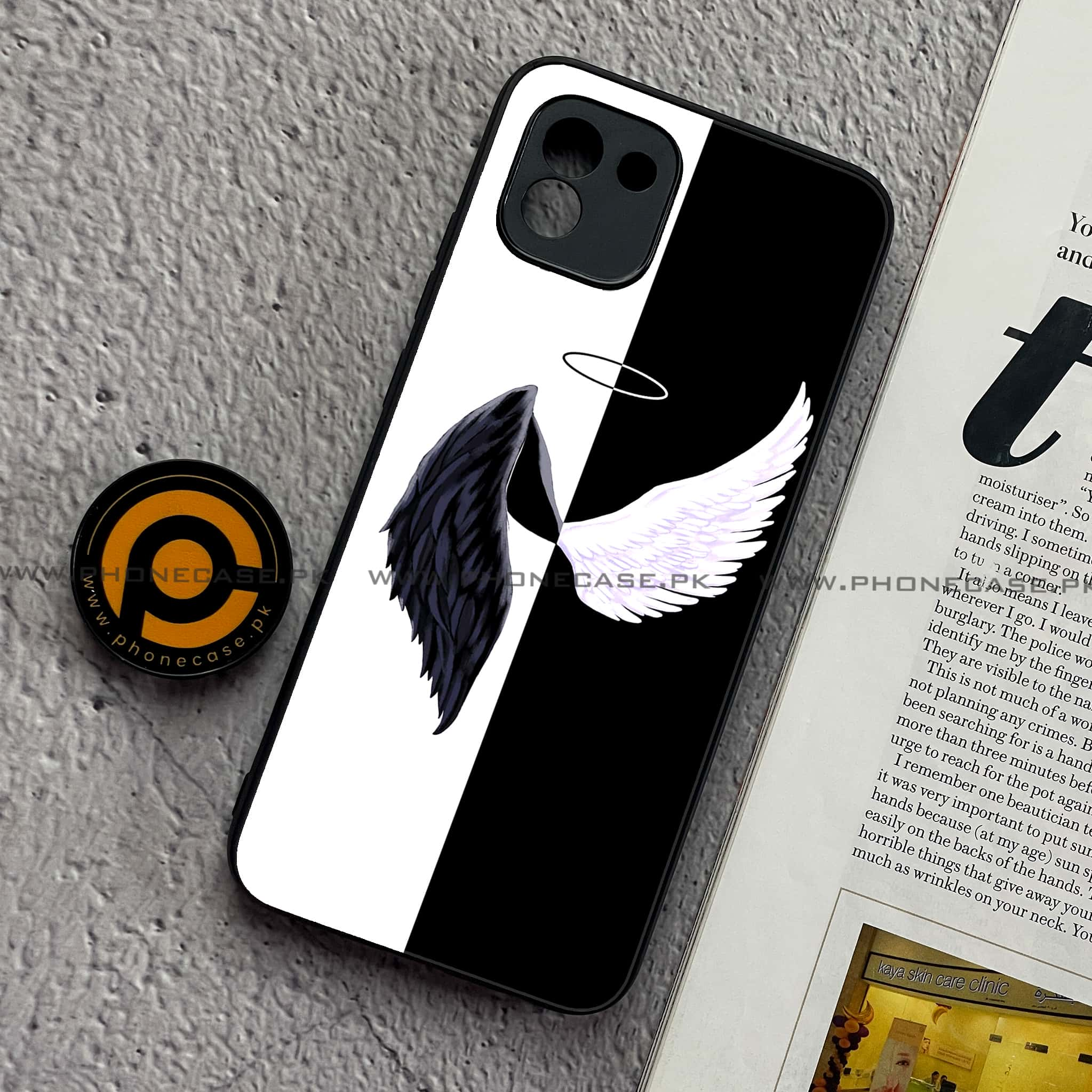 Samsung Galaxy A03 - Angel Wings 2.0 Series - Premium Printed Glass soft Bumper shock Proof Case