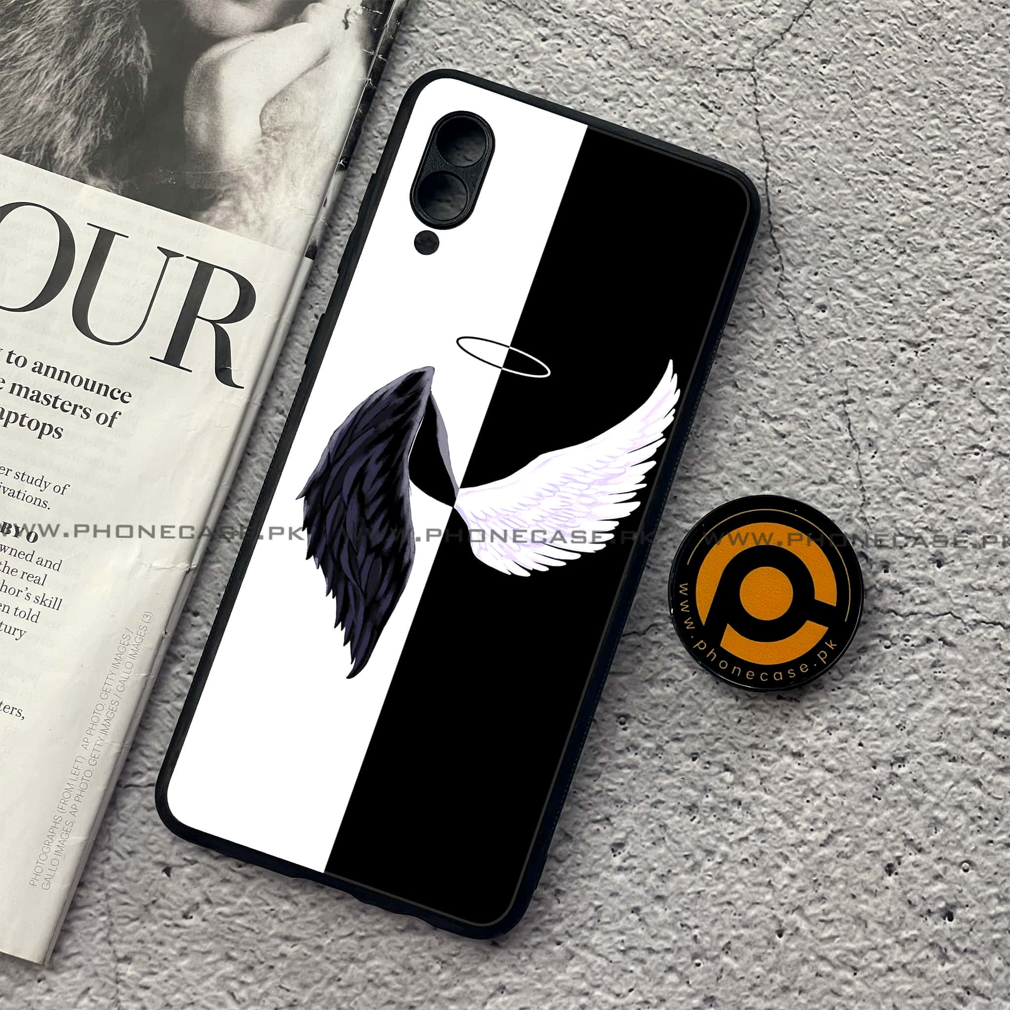 Samsung Galaxy A02 - Angel Wings 2.0 Series - Premium Printed Metal soft Bumper shock Proof Case