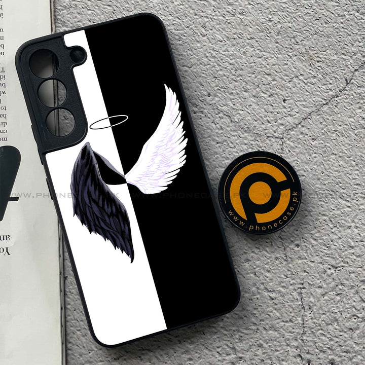 Samsung Galaxy S22 - Angel Wings 2.0 Design 5 - Premium Metal Printed soft Bumper shock Proof Case CS-42426