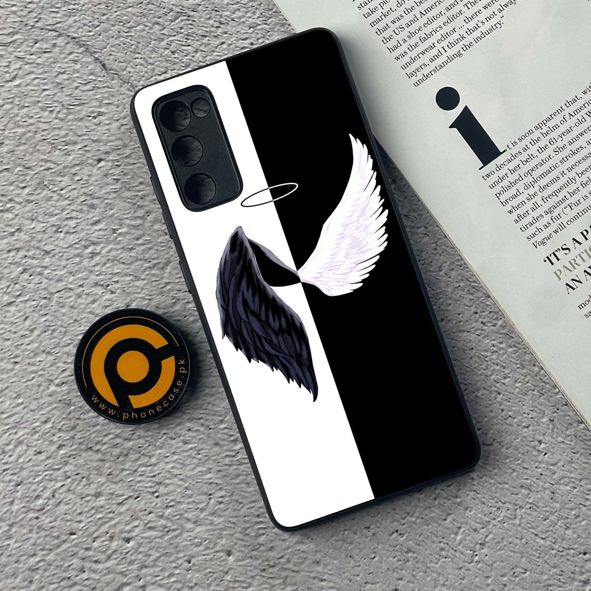 Samsung Galaxy S20 FE Angel Wings 2.0 Series Premium Printed Glass soft Bumper shock Proof Case