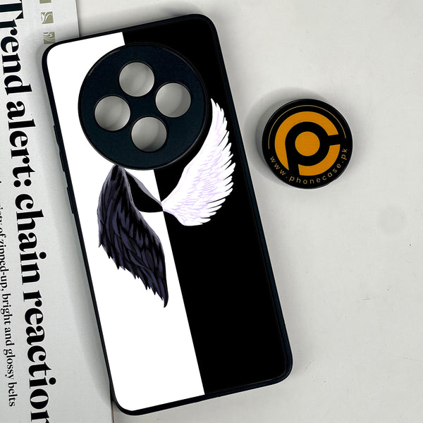 Oppo Reno 12F 4G - Angel Wings 2.0 Design 5- Premium Printed Glass soft Bumper shock Proof Case CS-49541