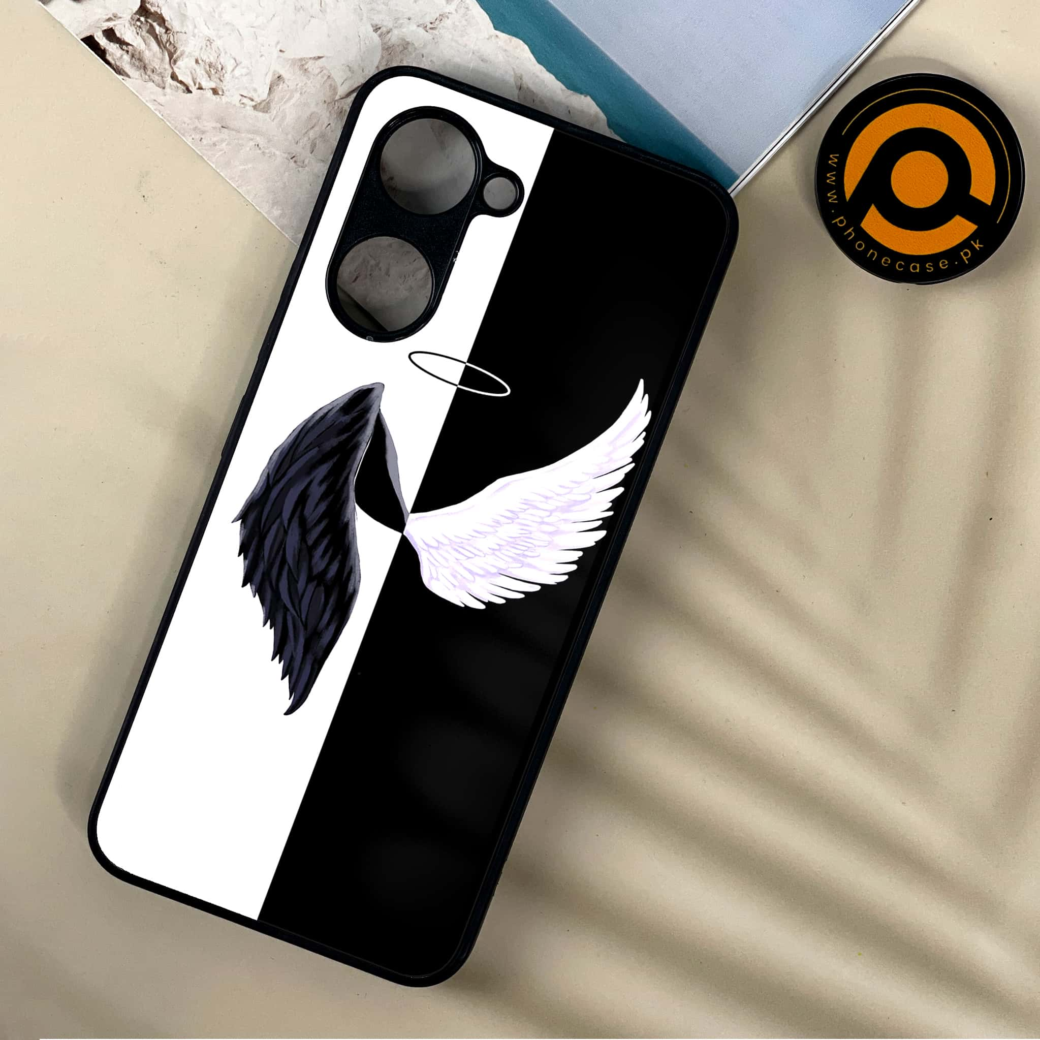 Vivo Y03 - Angel Wings 2.0 Series - Premium Printed Metal soft Bumper shock Proof Case