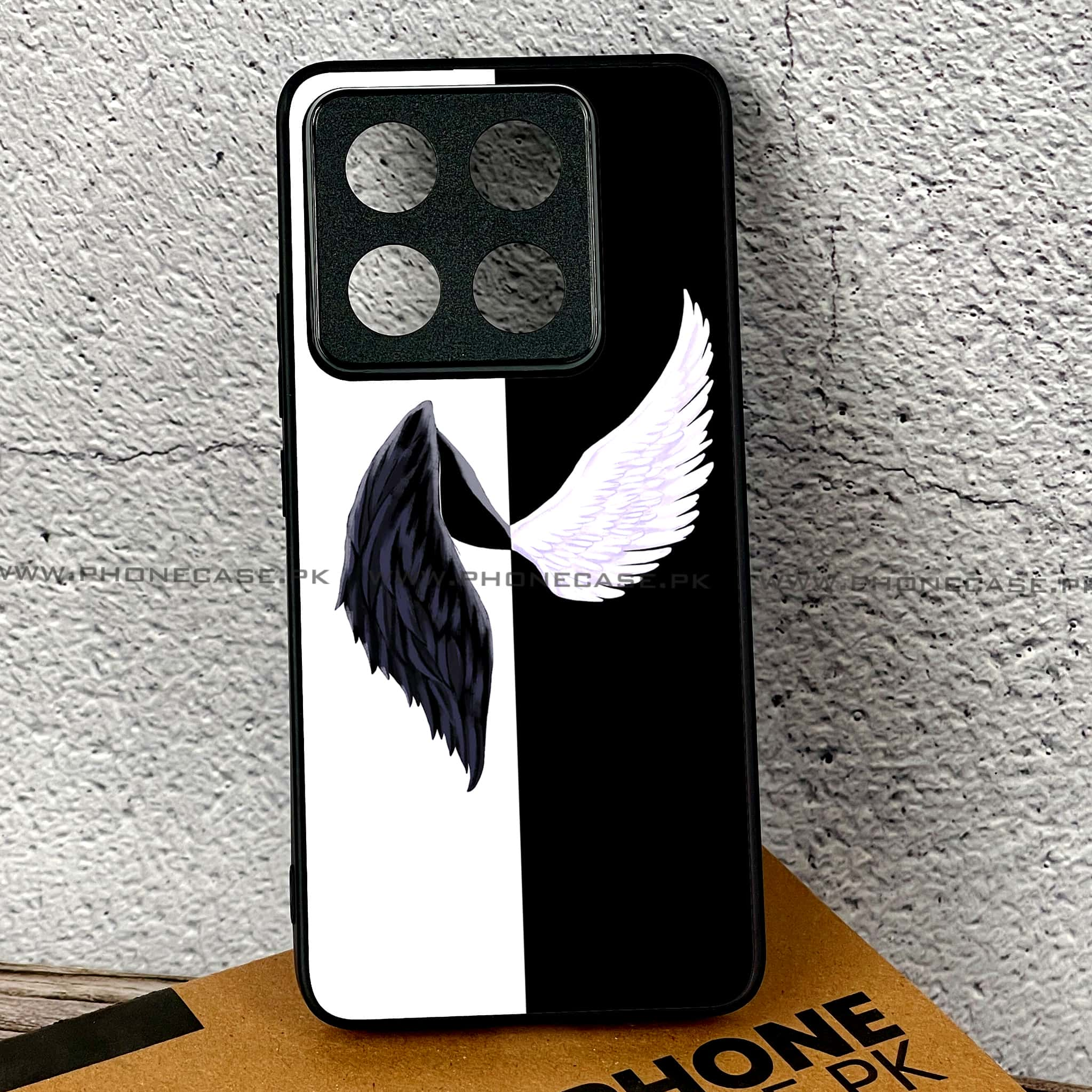 Xiaomi 14T - Angel Wings 2.0 Series - Premium Printed Glass soft Bumper shock Proof Case