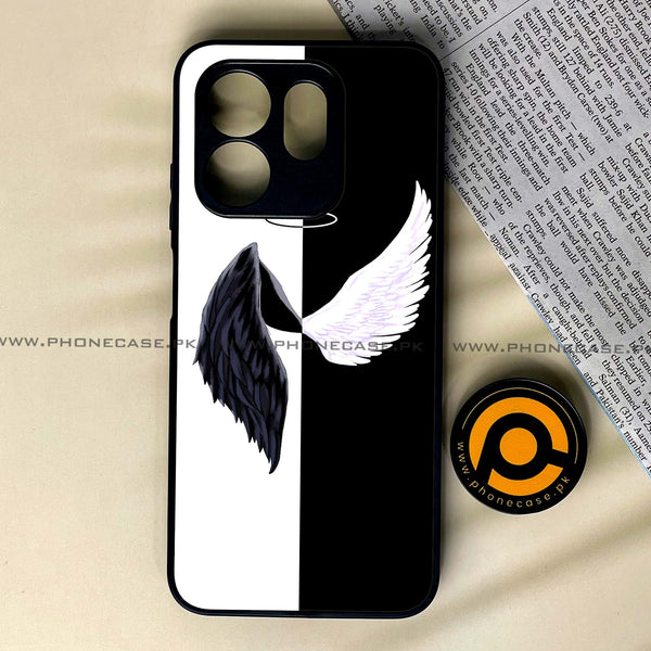 Infinix Hot 50i / Smart 9 - Angel Wings 2.0 Design 5 - Premium Printed Glass soft Bumper shock Proof Case  CS-24952