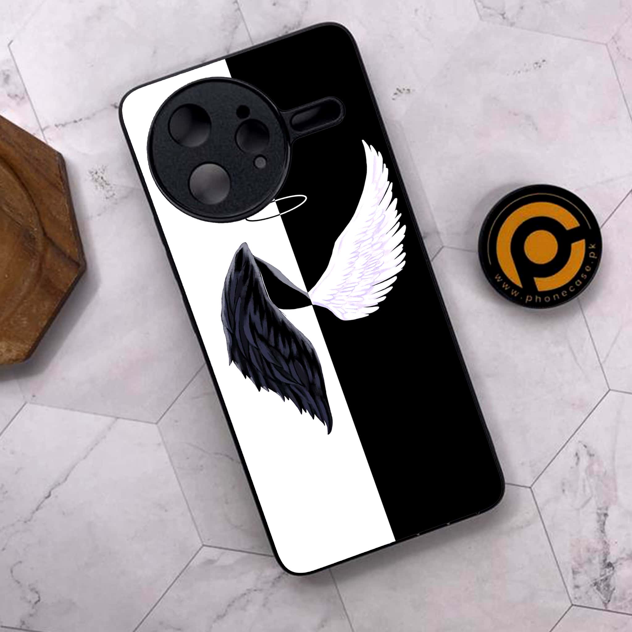 Xiaomi Poco F7 Ultra 5G - Angel Wings 2.0 Series - Premium Metal Printed soft Bumper shock Proof Case