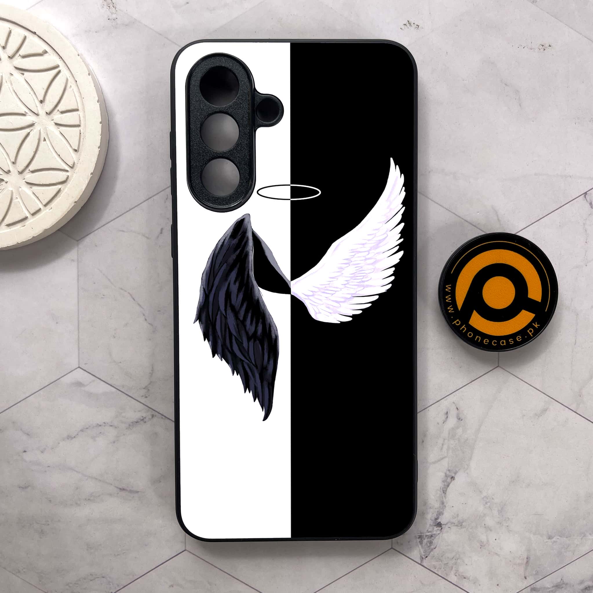 Samsung Galaxy A26 5G - Angel Wings 2.0 Series - Premium Metal Printed soft Bumper shock Proof Case