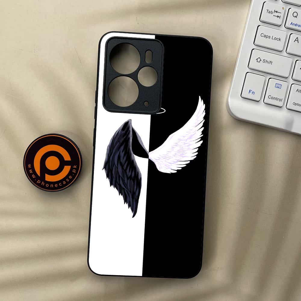 Realme 14T 5G - Angel Wings 2.0 Series - Premium Metal Printed soft Bumper Shock Proof Case