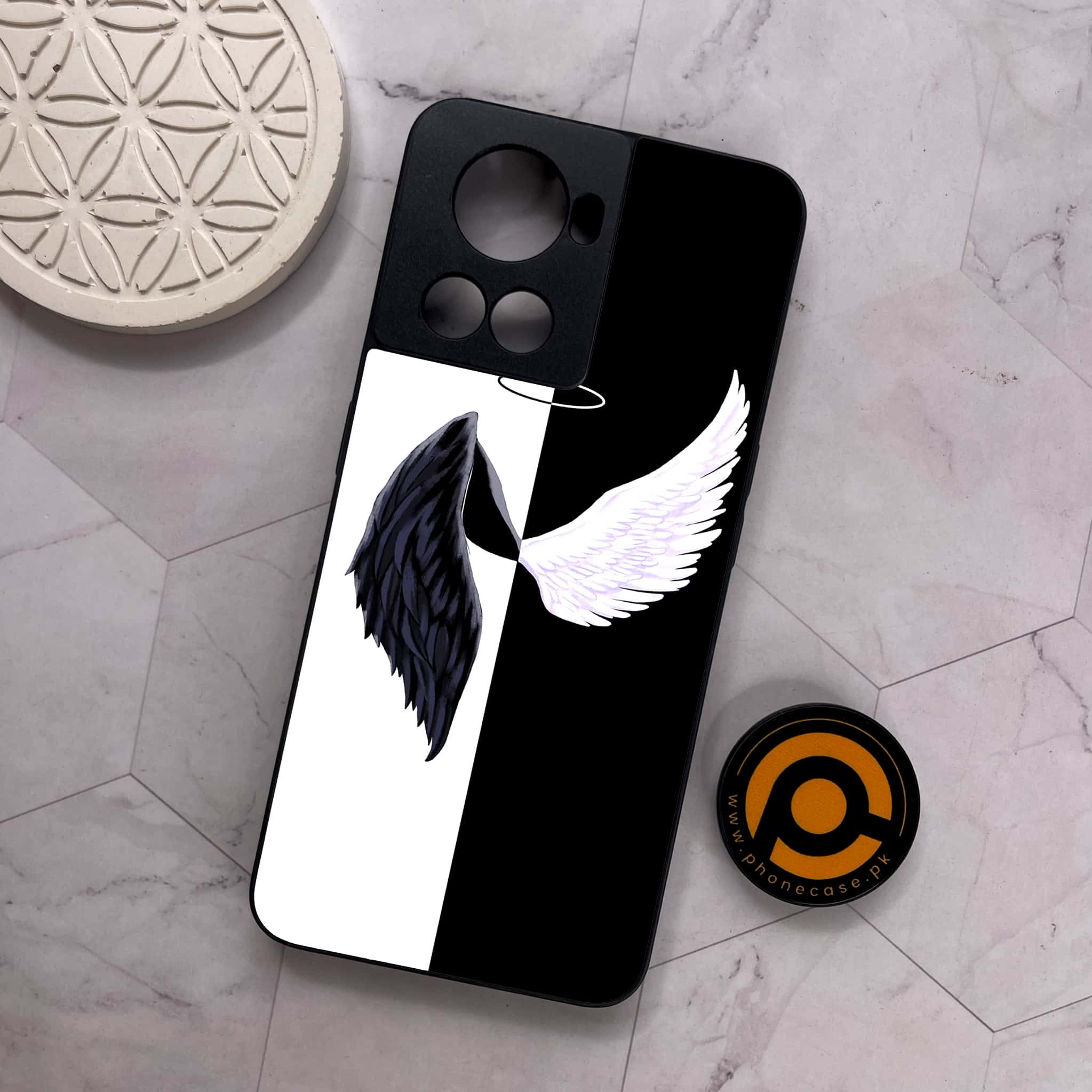 OnePlus 10R - Angel Wings 2.0 Series - Premium Metal Printed soft Bumper shock Proof Case