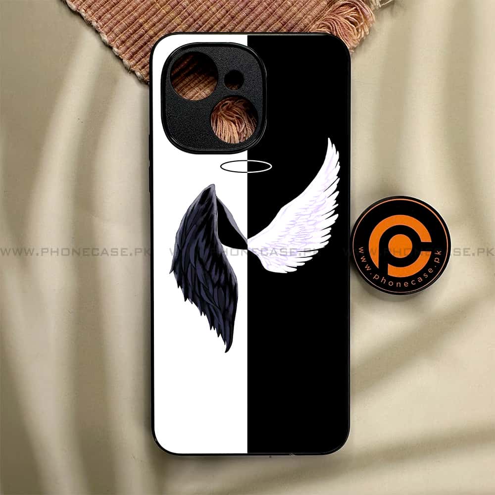 Tecno Spark 40C - Angel Wings 2.0 Series - Premium Metal Printed soft Bumper shock Proof Case