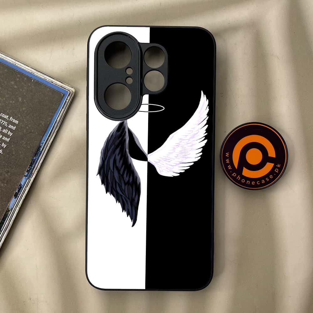 Vivo X200 FE - Angel Wings 2.0 Series - Premium Metal Printed soft Bumper Shock Proof Case