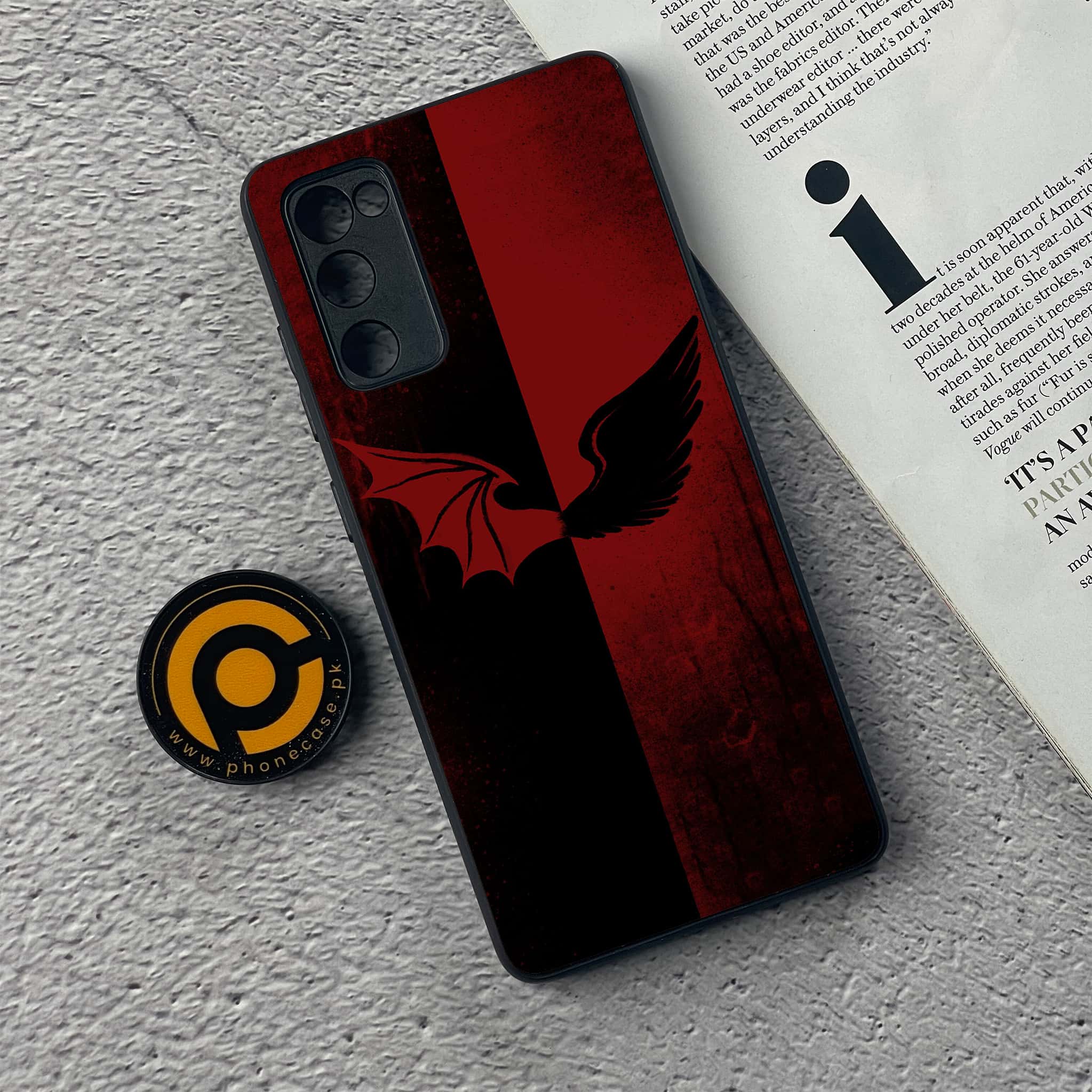 Samsung Galaxy S20 FE Angel Wings 2.0 Series Premium Printed Glass soft Bumper shock Proof Case