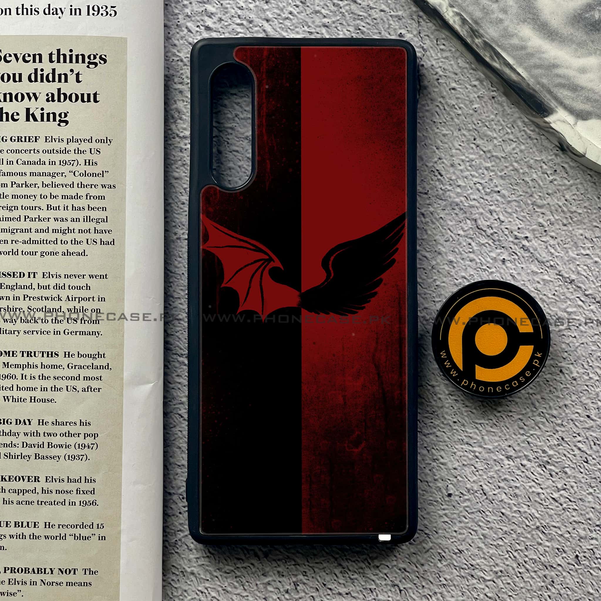 LG Velvet - Angel Wings 2.0 Series - Premium Printed Glass soft Bumper shock Proof Case