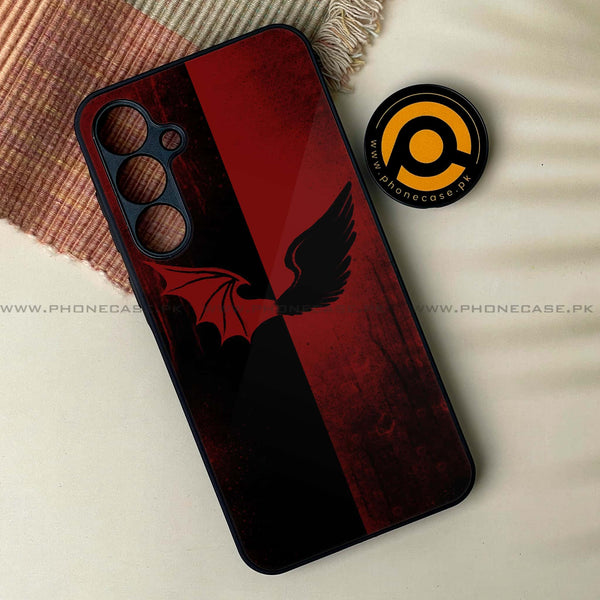 Galaxy A55 5G - Angel Wings 2.0 Design 6   Premium Metal Printed soft Bumper shock Proof Case  CS-31061