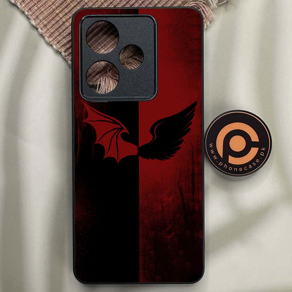 Realme GT 7 - Angel Wings 2.0 Series - Premium Metal Printed soft Bumper shock Proof Case