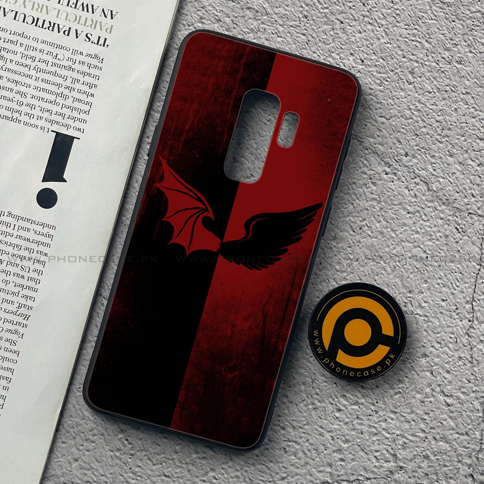 Samsung Galaxy S9 Plus - Angel Wings 2.0 Series - Premium Printed Glass soft Bumper shock Proof Case