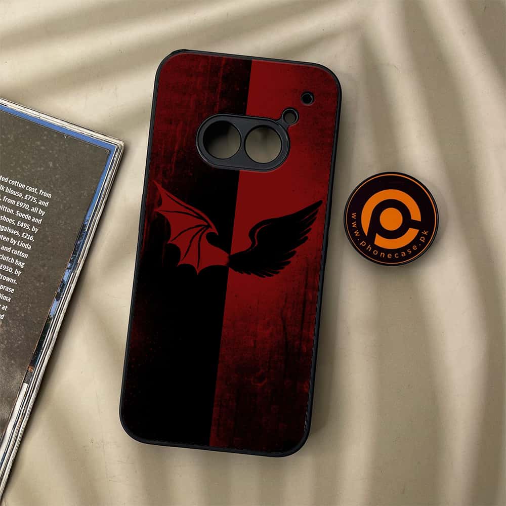 Nothing Phone (2a) - Angel Wings 2.0 Series - Premium Metal Printed soft Bumper Shock Proof Case