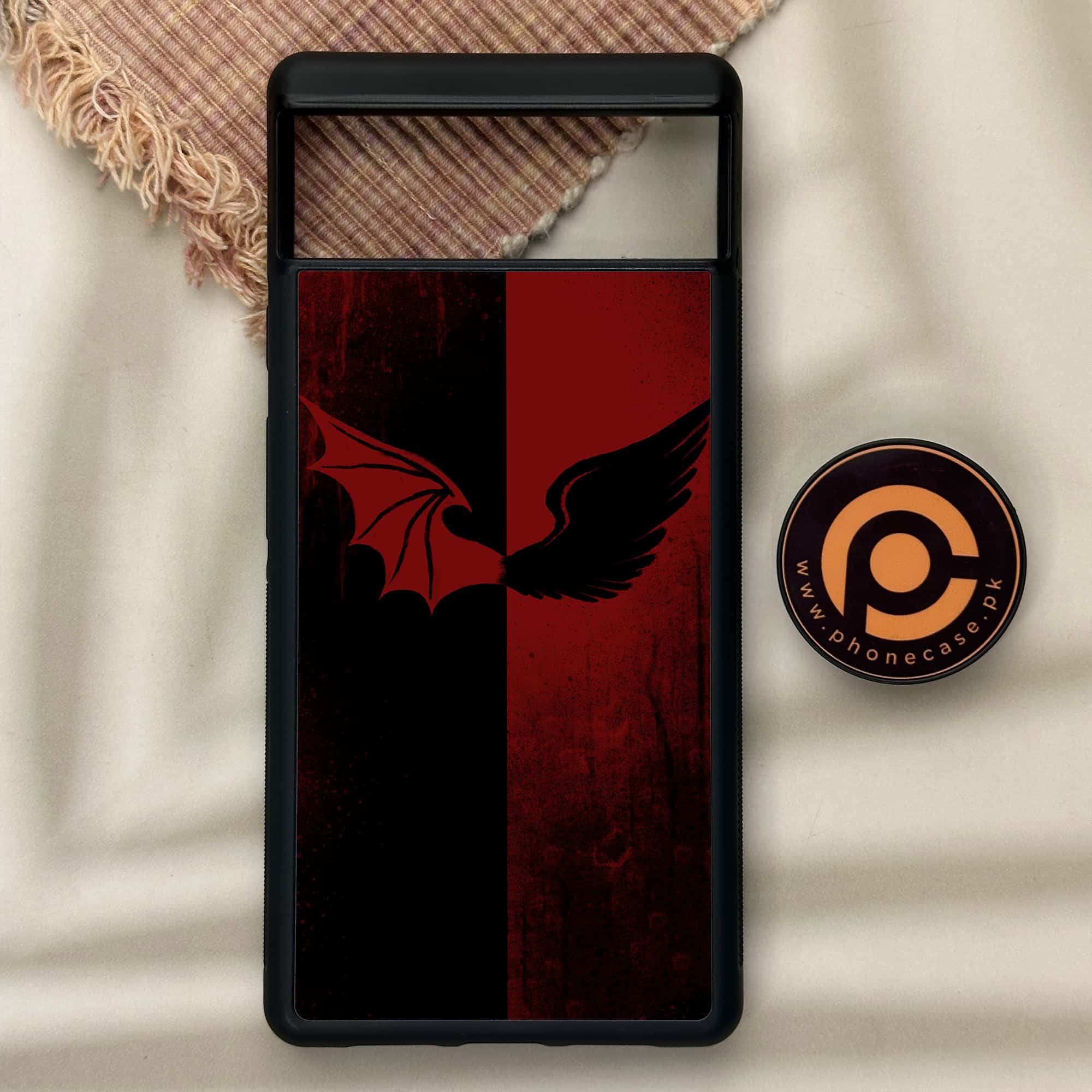 Google Pixel 6 - Angel Wings 2.0 Series - Premium Metal Printed soft Bumper Shock Proof Case