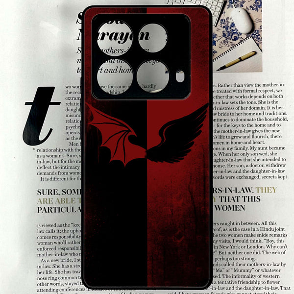 Infinix Note 40 4G - Angel Wings 2.0 Design 6 - Premium Printed Glass soft Bumper shock Proof Case