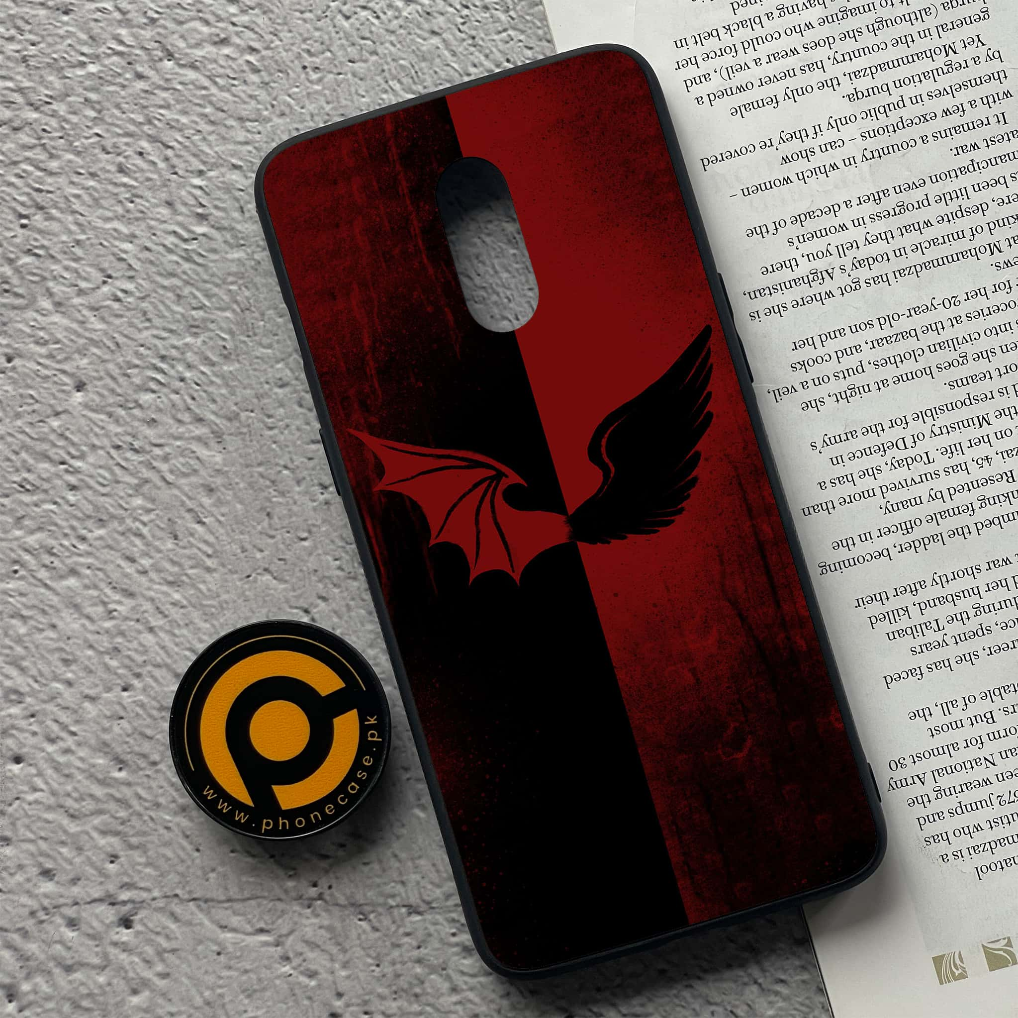 OnePlus 7 - Angel Wings 2.0 Series - Premium Printed Glass soft Bumper shock Proof Case