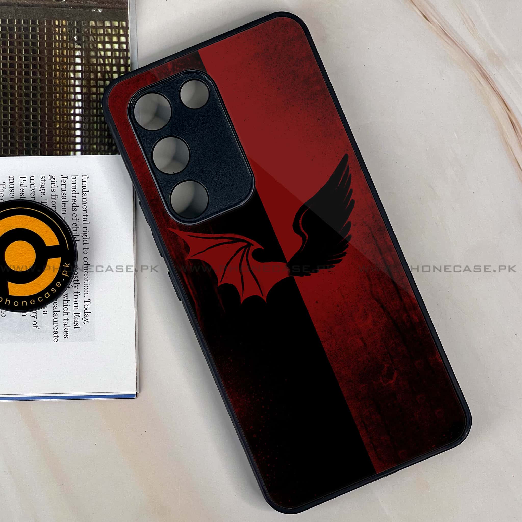 Vivo Y200e - Angel Wings 2.0 Series - Premium Metal Printed soft Bumper shock Proof Case