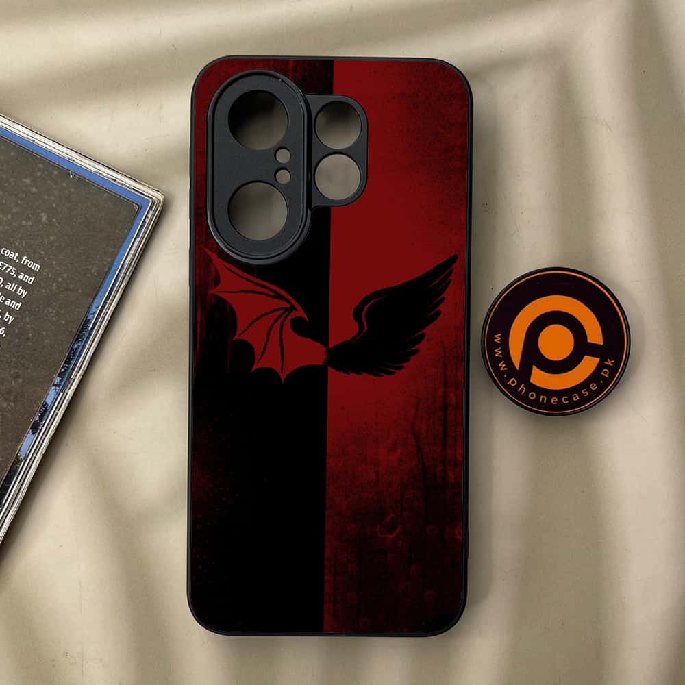 Vivo X200 FE - Angel Wings 2.0 Series - Premium Metal Printed soft Bumper Shock Proof Case