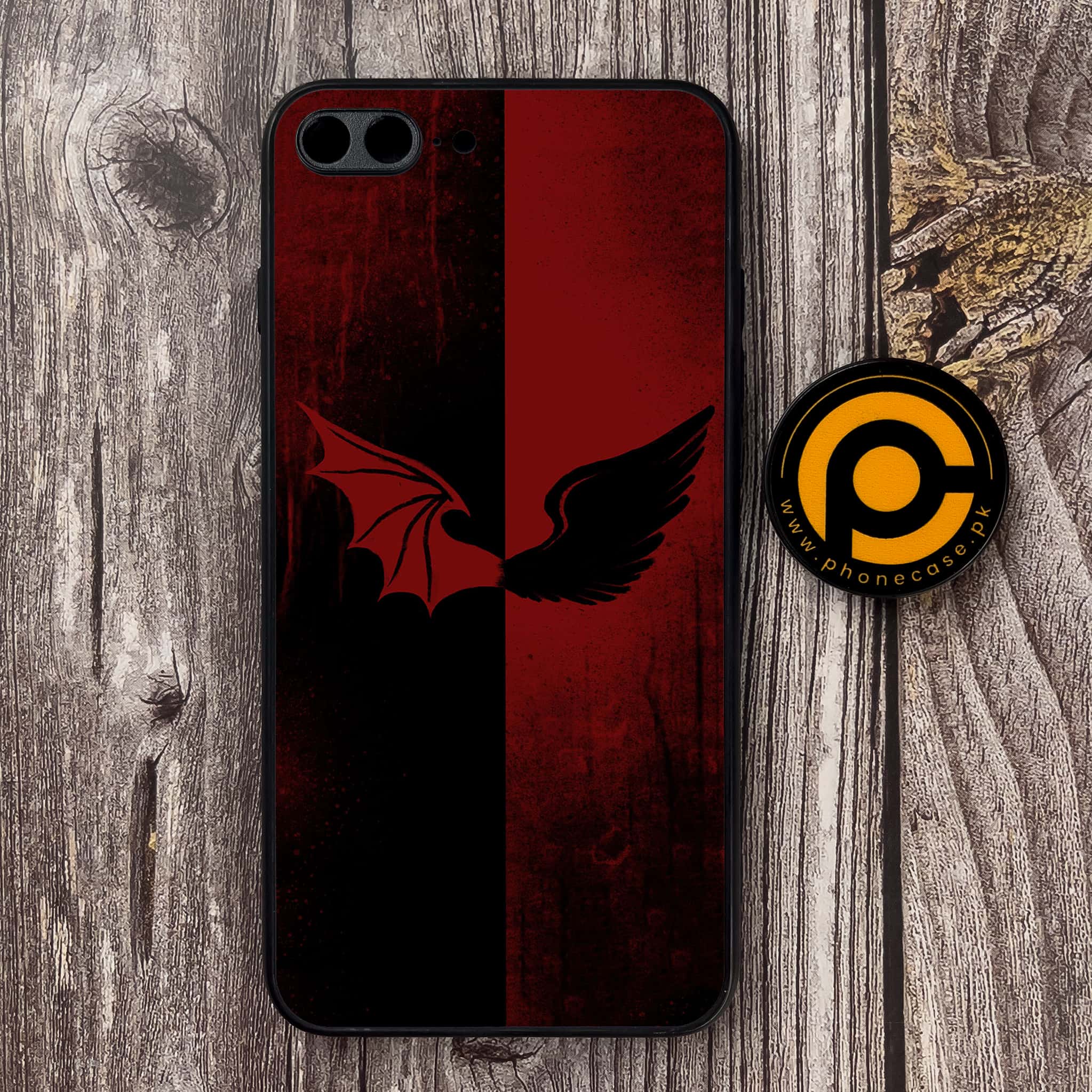 iPhone 7 Plus- Angel Wings 2.0  Series - Premium Metal Printed soft Bumper shock Proof Case