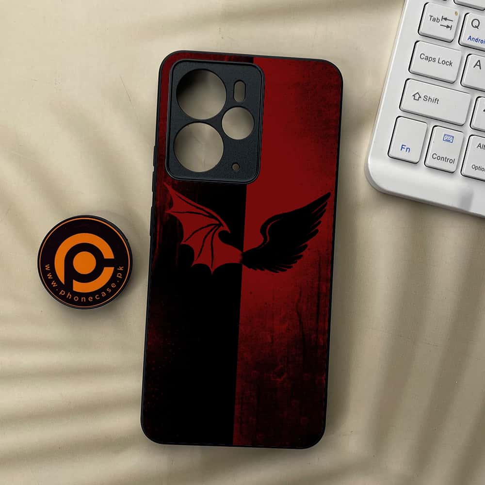 Realme 14T 5G - Angel Wings 2.0 Series - Premium Metal Printed soft Bumper Shock Proof Case