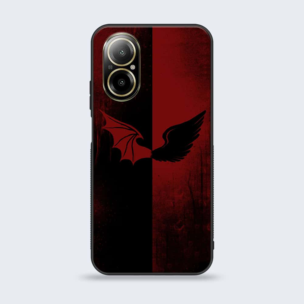 Realme C67 - Angel Wings 2.0 Series - Premium Printed Glass soft Bumper shock Proof Case