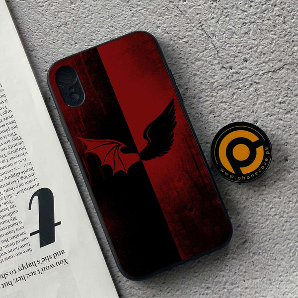 iPhone XR - Angel Wings 2.0 Design 6  - Premium Metal Printed soft Bumper shock Proof Case CS-33416