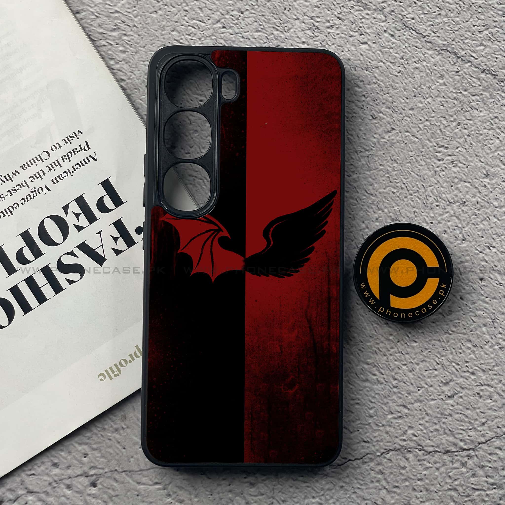 Vivo V40 Lite (IDN) - Angel Wings 2.0 Series - Premium Metal Printed soft Bumper Shock Proof Case