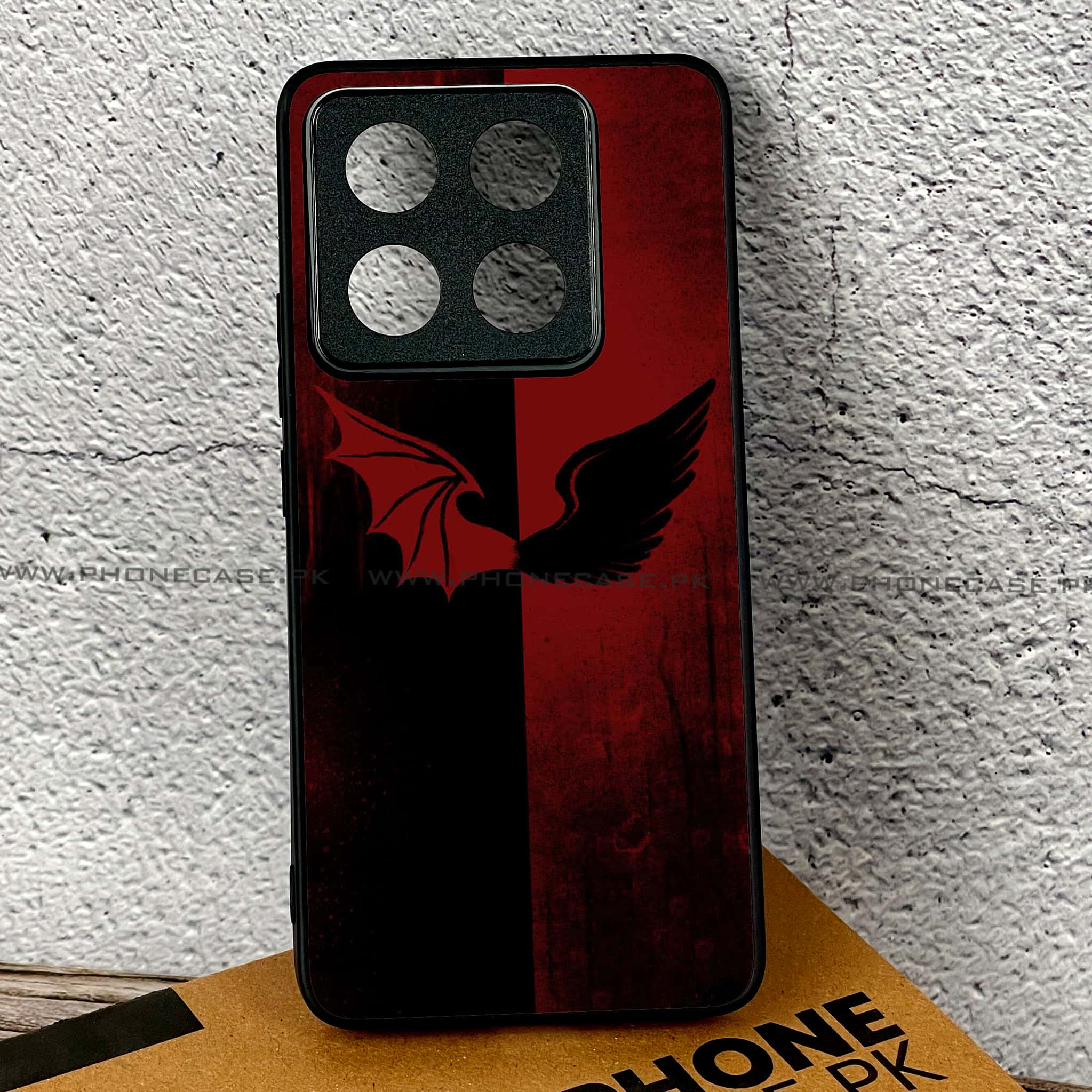 Xiaomi 14T Pro - Angel Wings 2.0 Series - Premium Printed Glass soft Bumper shock Proof Case