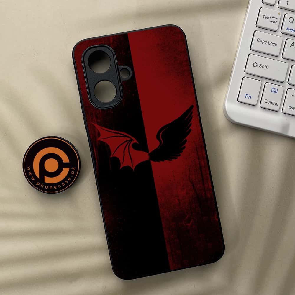 Tecno Spark Go 2 - Angel Wings 2.0 Series - Premium Metal Printed soft Bumper Shock Proof Case