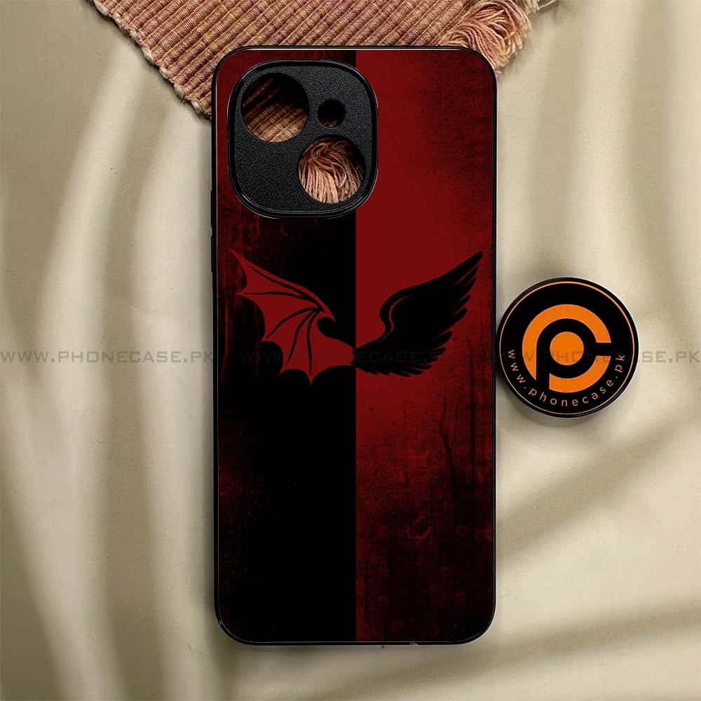 Tecno Spark 40C - Angel Wings 2.0 Series - Premium Metal Printed soft Bumper shock Proof Case