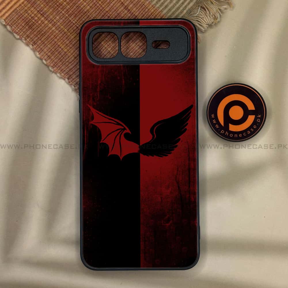 Infinix Smart 10 Plus - Angel Wings 2.0 Series - Premium Metal Printed soft Bumper shock Proof Case