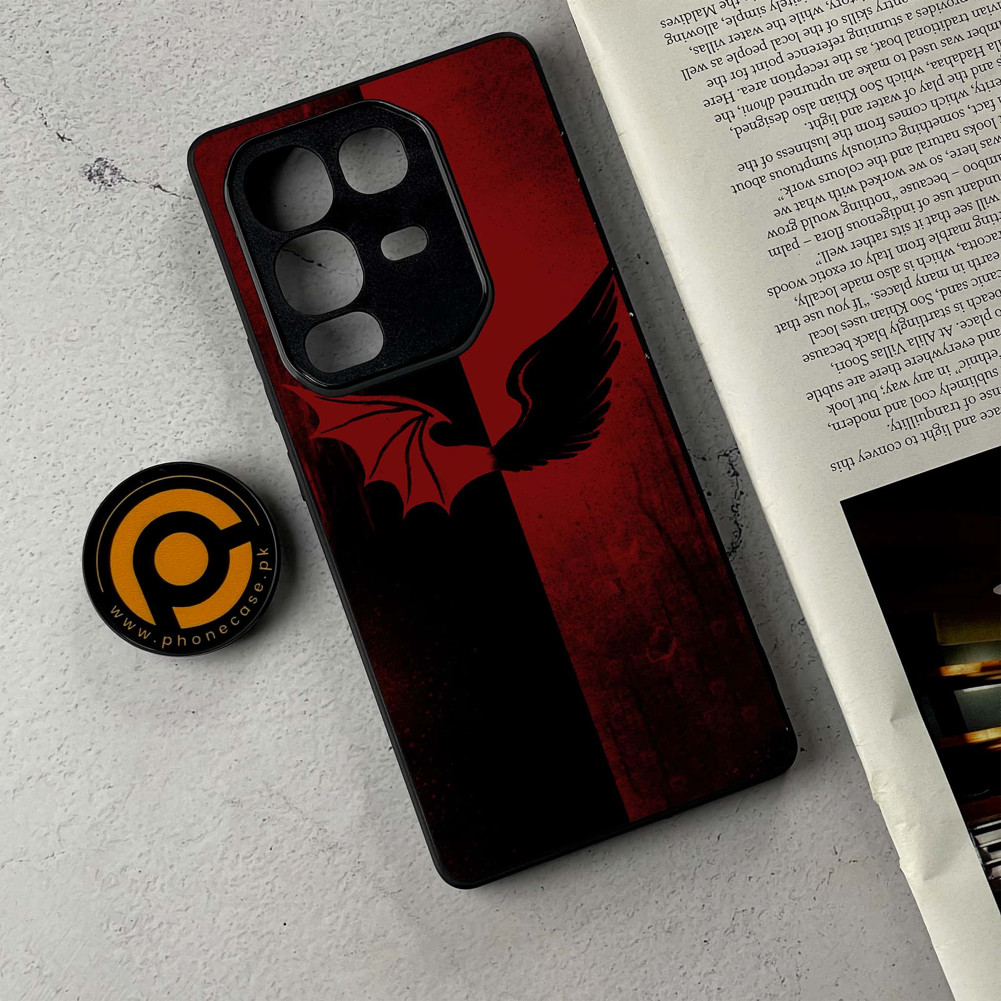 Infinix Note 50 - Angel Wings 2.0 Series - Premium Metal Printed Soft Bumper Shockproof Case