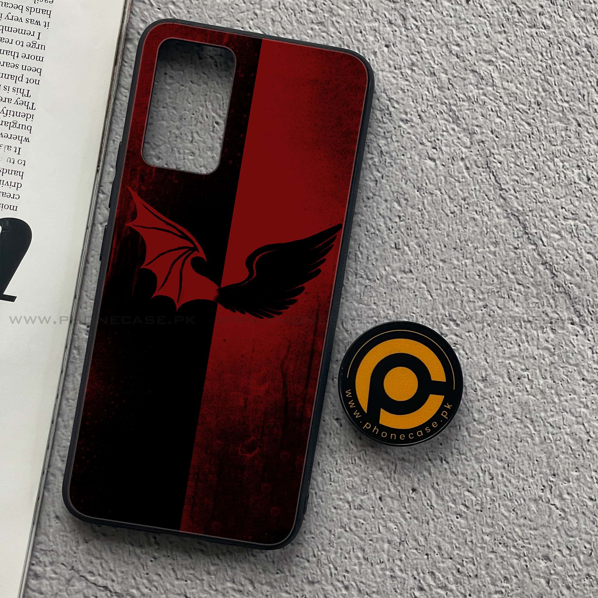 Vivo V21 - Angel Wings 2.0 Series - Premium Printed Glass soft Bumper shock Proof Case
