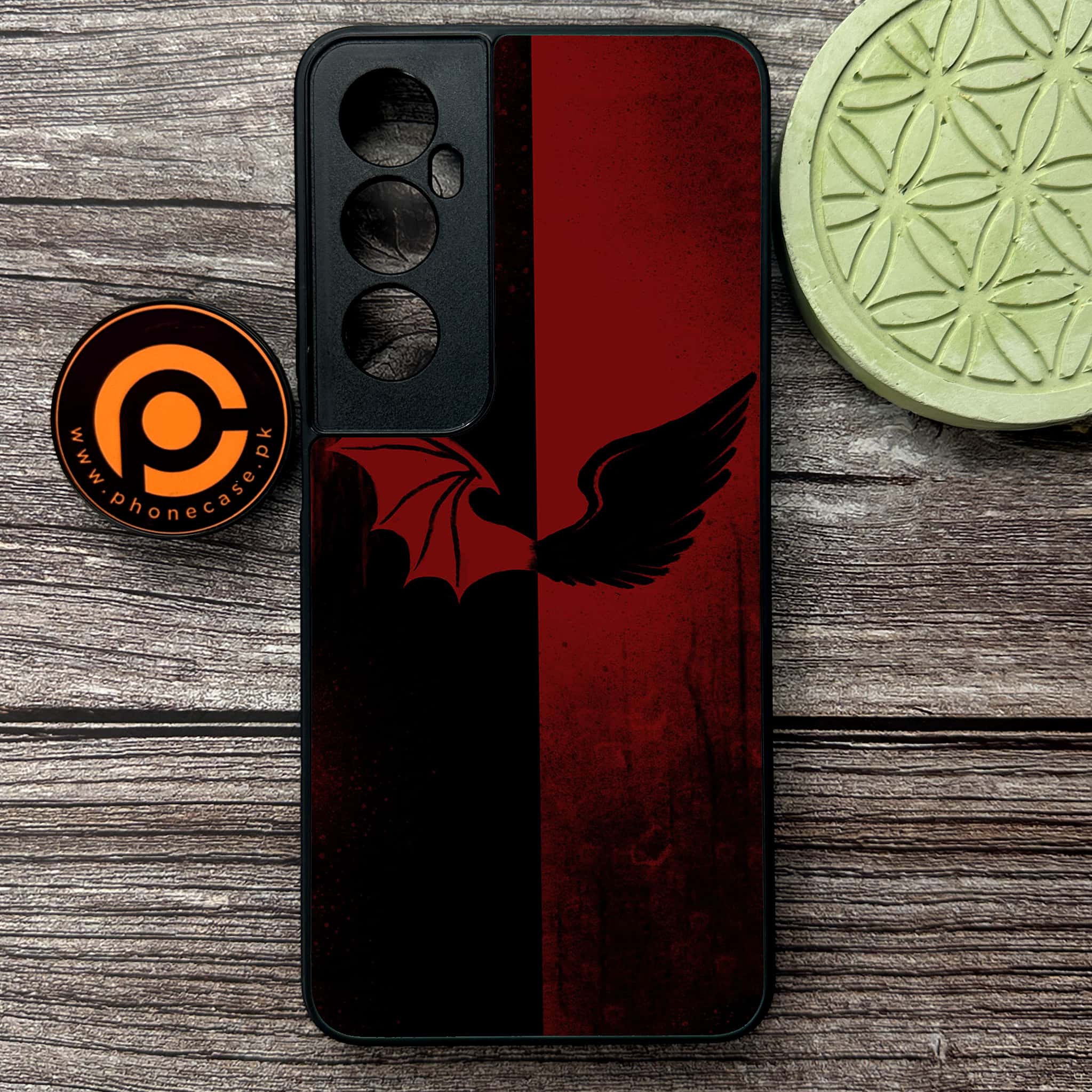 Realme C65  - Angel Wings 2.0 Series - Premium Metal Printed soft Bumper shock Proof Case