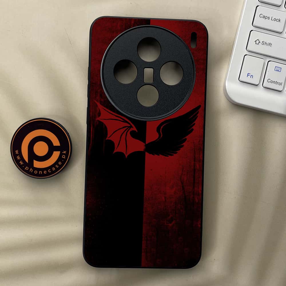 Vivo X200 - Angel Wings 2.0 Series - Premium Metal  Printed soft Bumper shock Proof Case