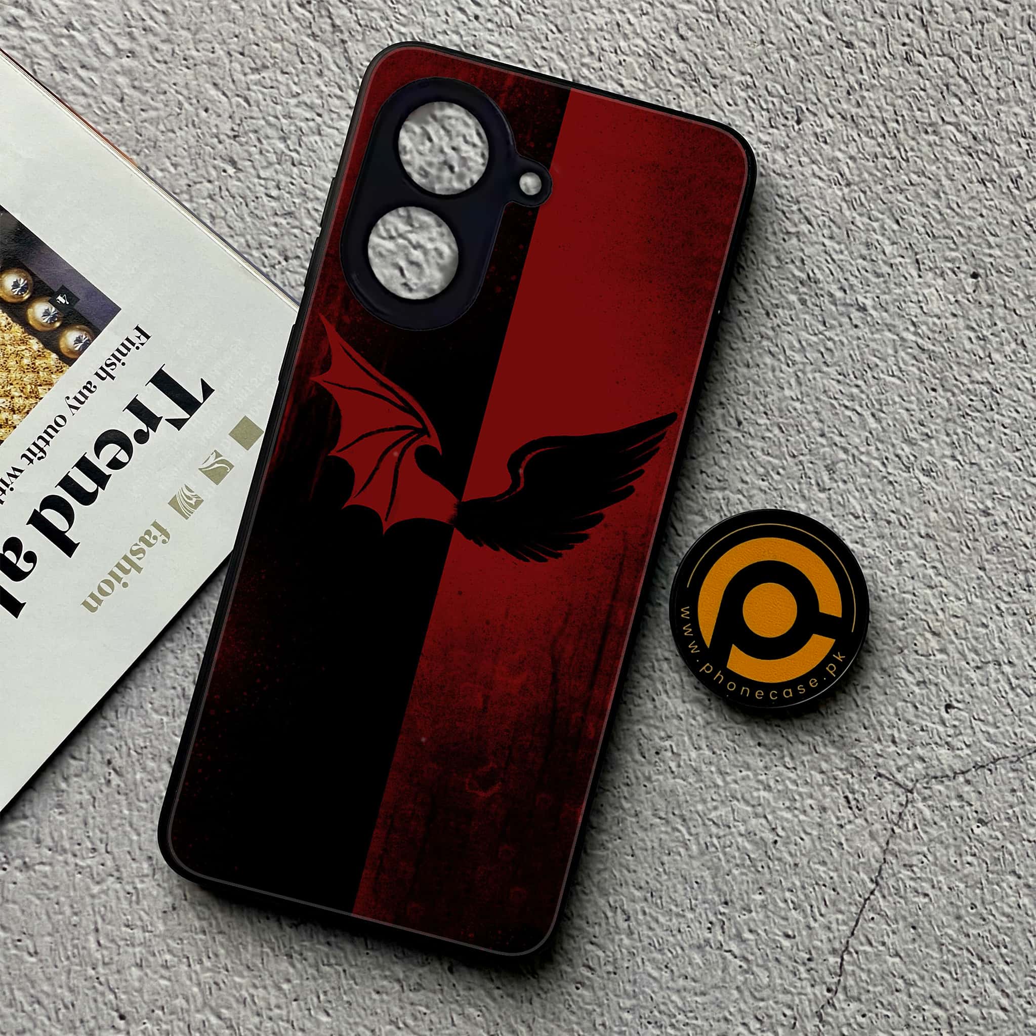 Xiaomi Redmi A5 - Angel Wings 2.0 Series - Premium Metal Printed soft Bumper shock Proof Case