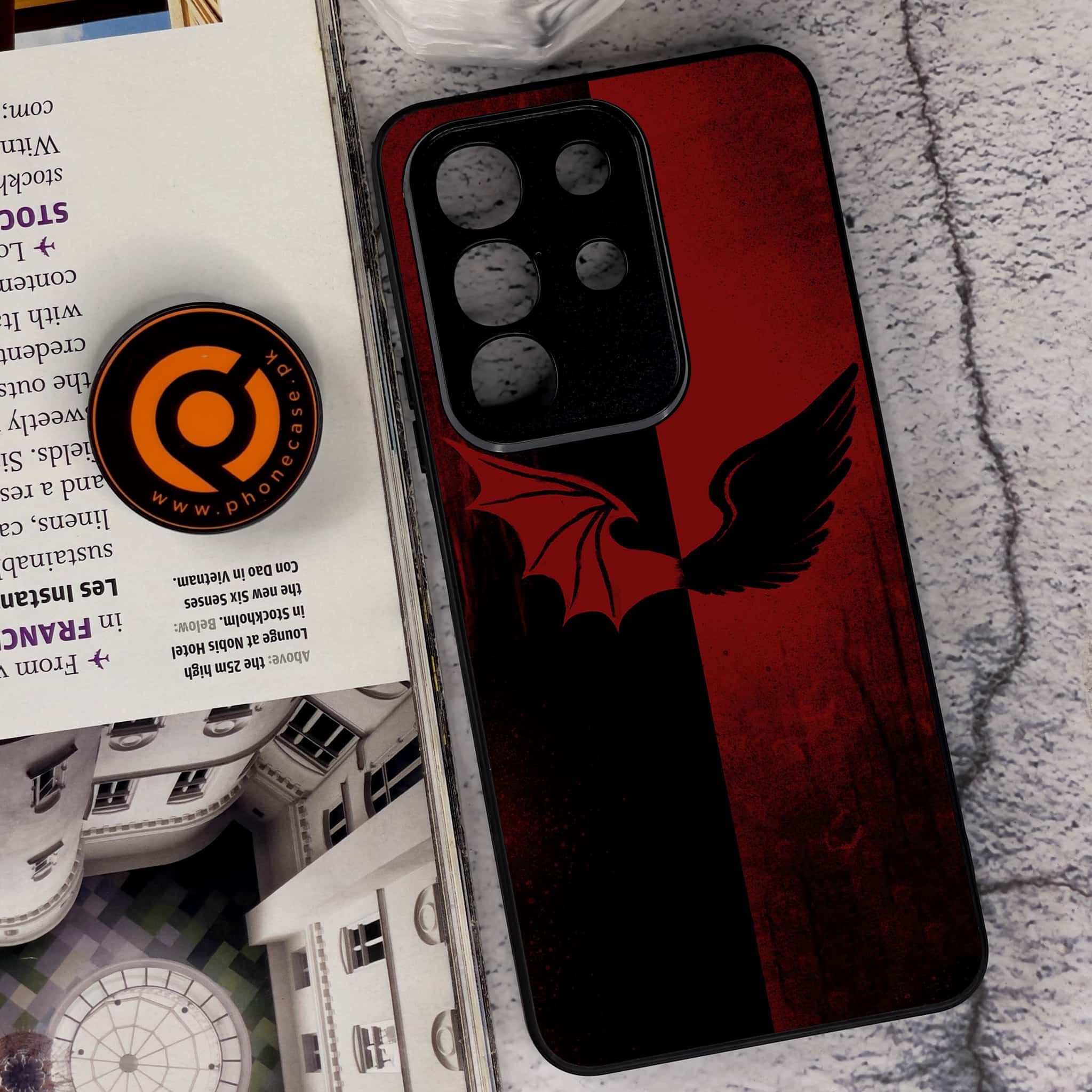 Vivo Y29 4G - Angel Wings 2.0 Series - Premium Metal Printed soft Bumper Shock Proof Case