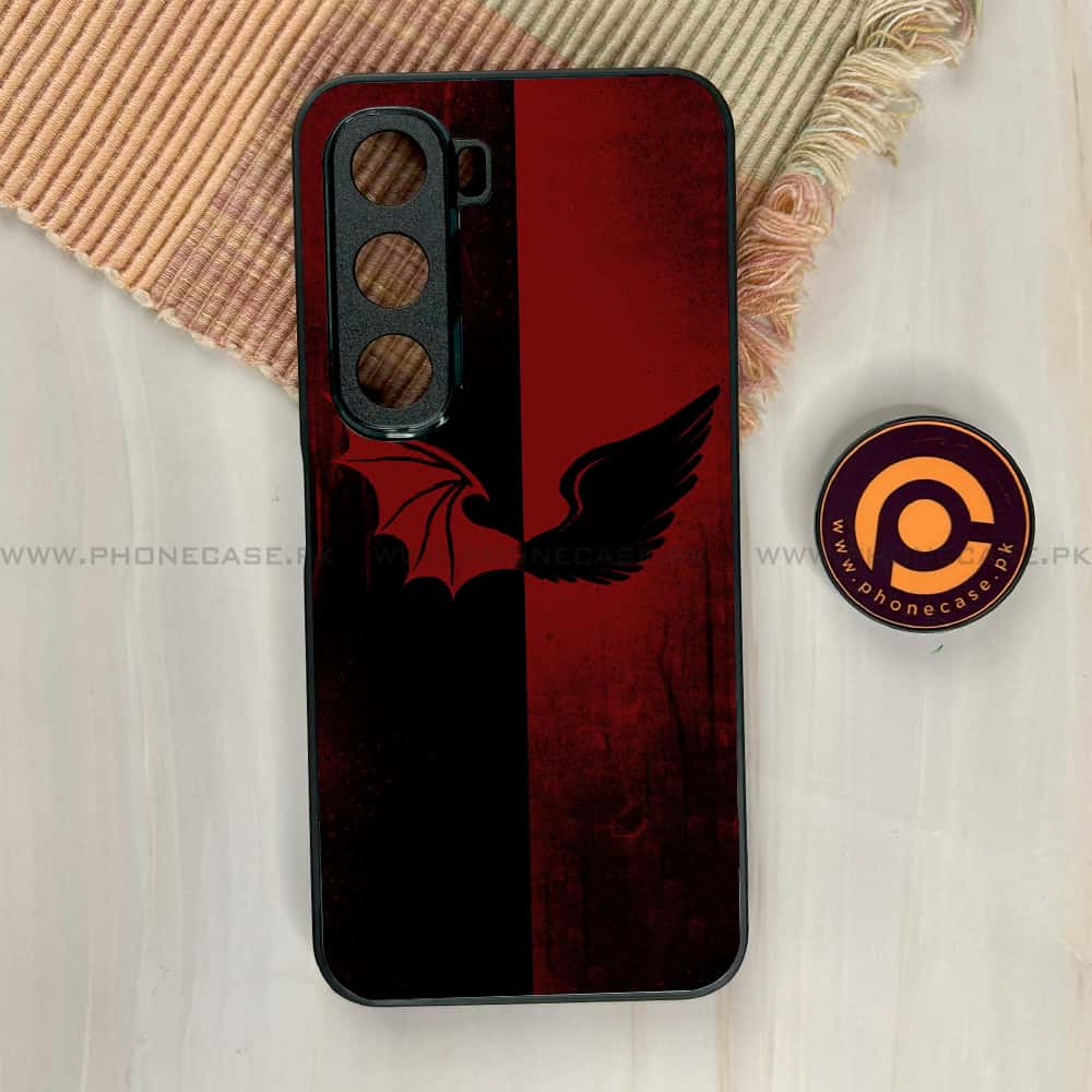 Infinix Hot 60i - Angel Wings 2.0 Series - Premium Metal Printed soft Bumper shock Proof Case