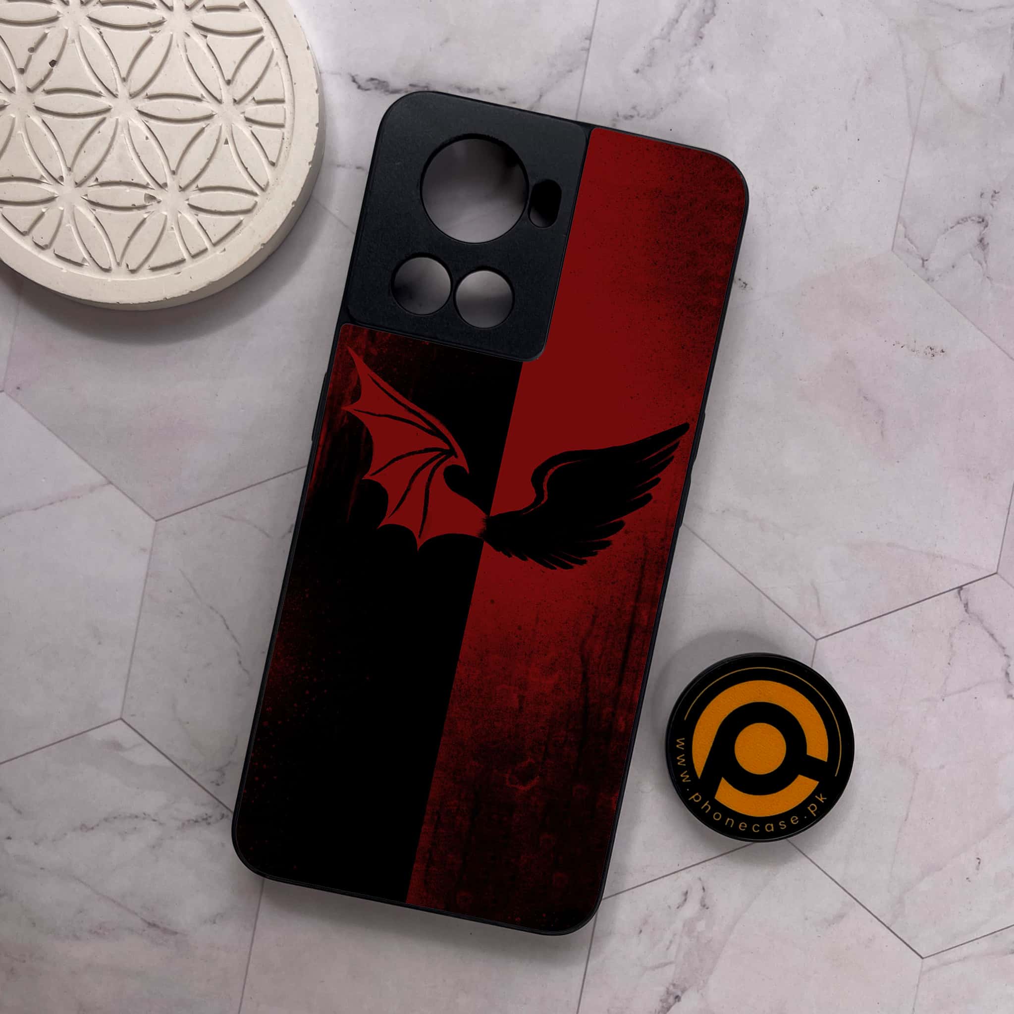 OnePlus 10R - Angel Wings 2.0 Series - Premium Metal Printed soft Bumper shock Proof Case
