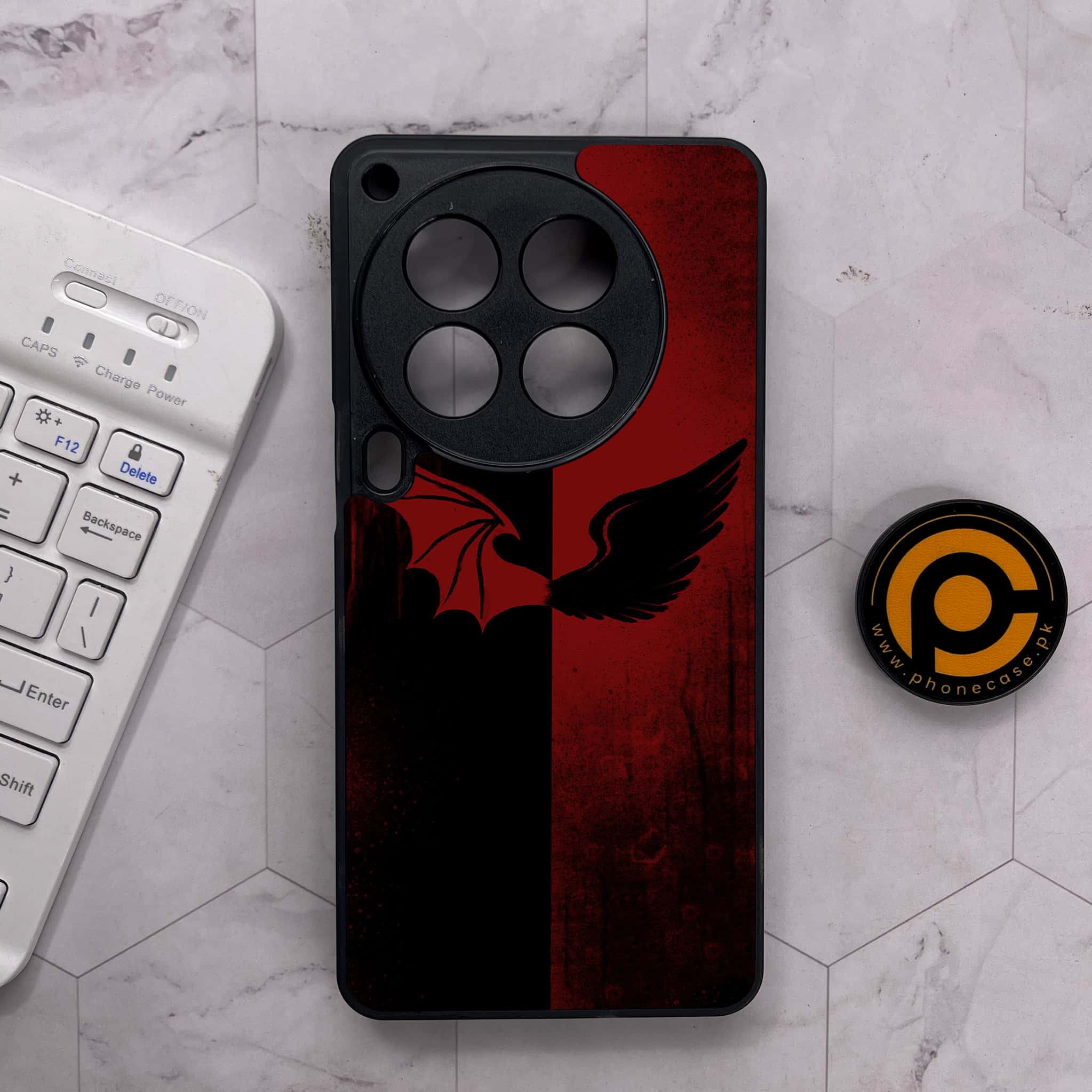 Tecno Camon 30 Premier - Angel Wings 2.0 Series - Premium Metal Printed soft Bumper shock Proof Case
