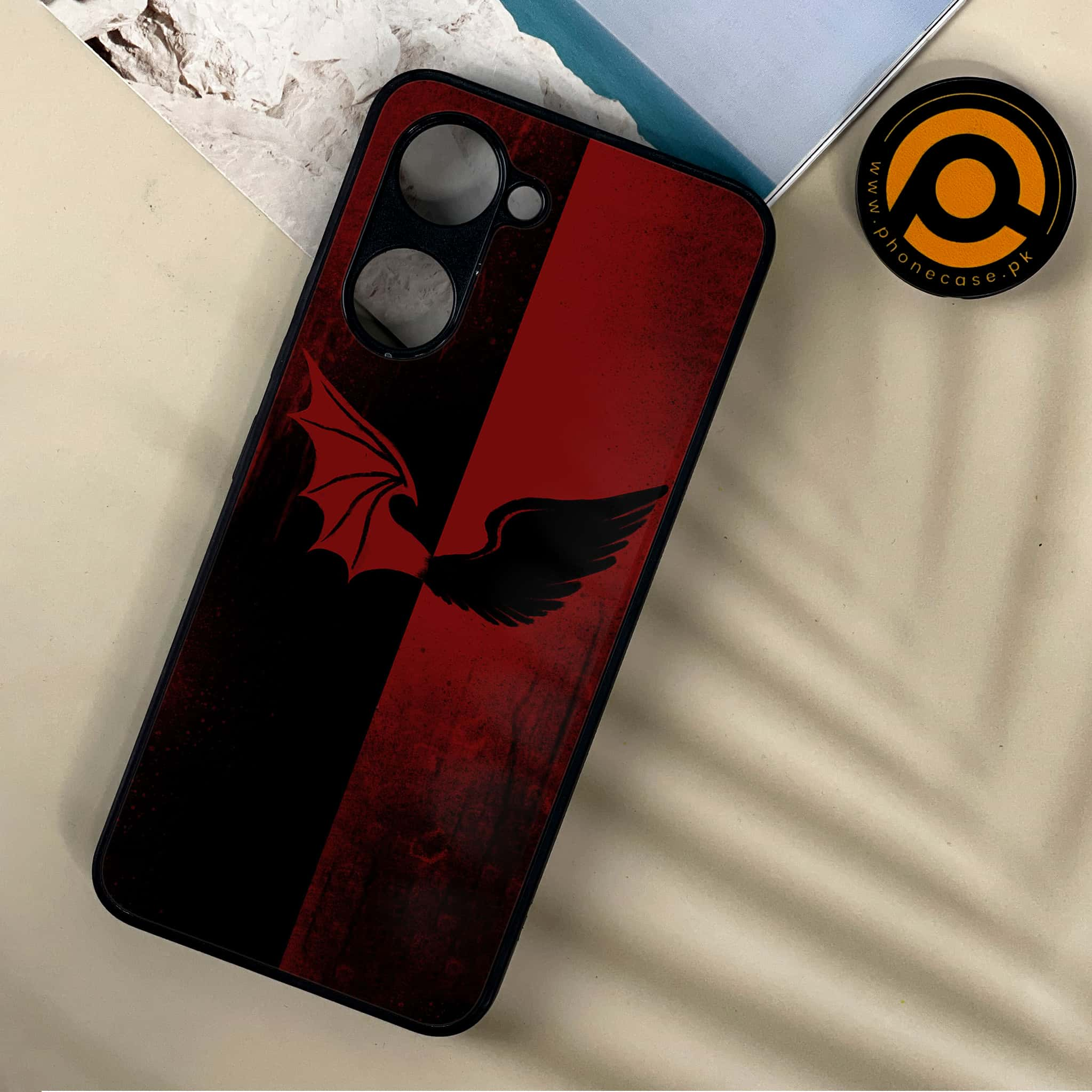 Vivo Y03 - Angel Wings 2.0 Series - Premium Printed Metal soft Bumper shock Proof Case