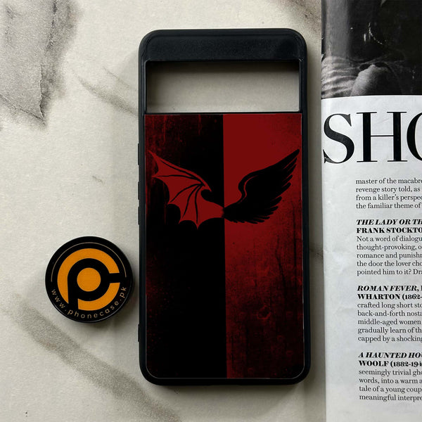 Google Pixel 8 Pro - Angel Wings 2.0 Design 6- Premium Metal Printed soft Bumper Shock Proof Case CS-48733