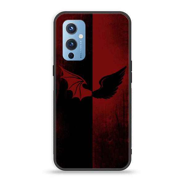 OnePlus 9 - Angel Wings 2.0 Design 6 - Premium Printed Glass soft Bumper shock Proof Case CS-21384